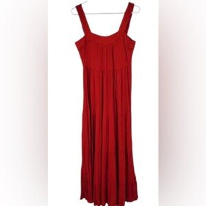 Knox Rose Wise Strapped Sleeveless Tiered Ruffle Maxi Dress NWT Size Medium